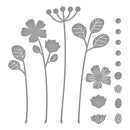 Spellbinders Etched Dies - Sealed Blooming Stems, S4-1296