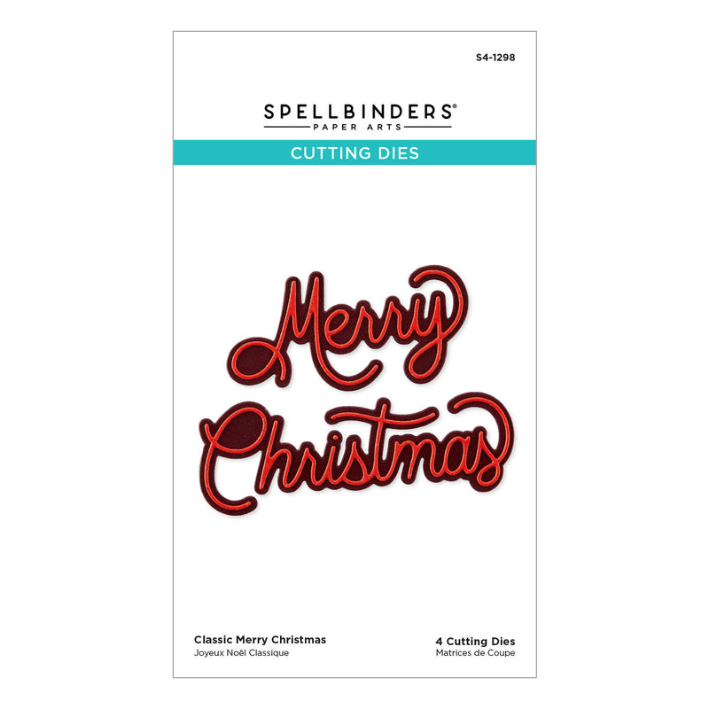 Spellbinders Etched Dies -Classic Merry Christmas, S4-1298