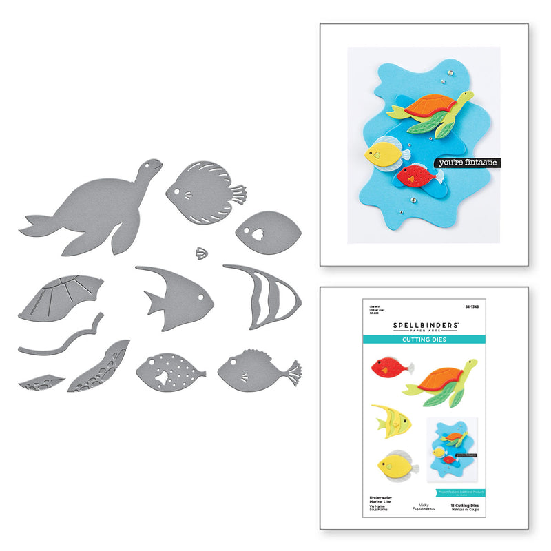 Spellbinders Etched Dies - Underwater Marine Life, S4-1348 by: Vicky Papaioannou