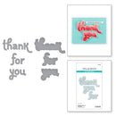Spellbinders Etched Dies - Stitched Thank You & For You,  S4-1355