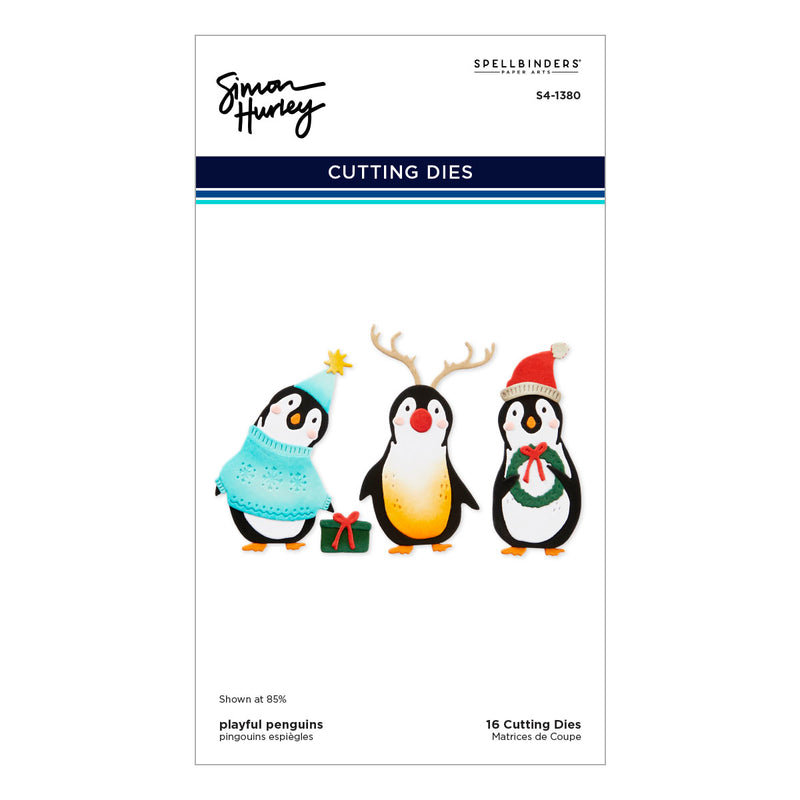 Spellbinders Etched Dies - Playful Penguins, S4-1380