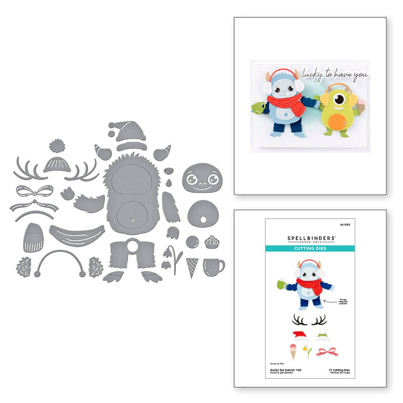 Spellbinders Etched Die Set - Rocky the Dancin' Yeti, S4-1393