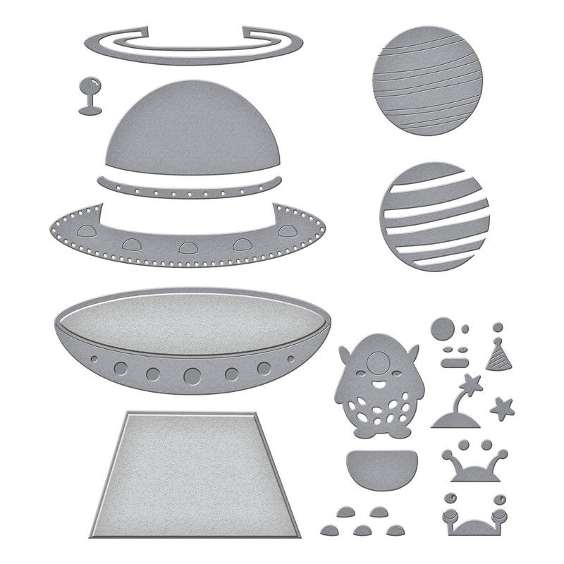 Spellbinders Etched Dies - UFO Friend,  S4-1419 by Simon Hurley