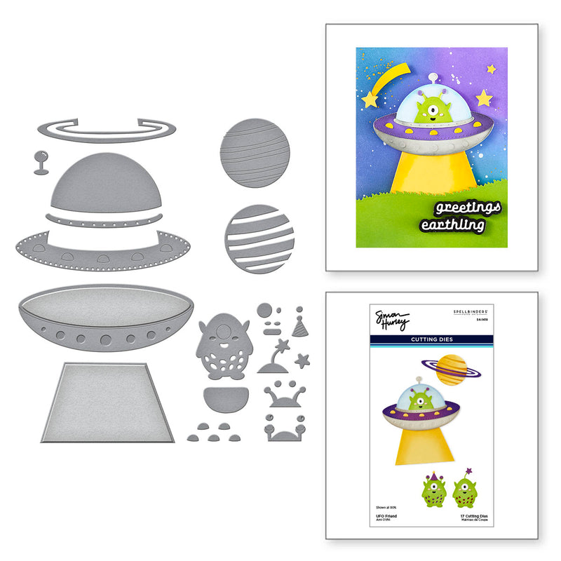 Spellbinders Etched Dies - UFO Friend,  S4-1419 by Simon Hurley