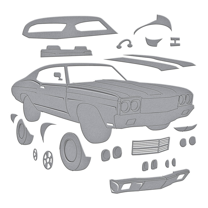 Spellbinders Etched Die Set - Muscle Car, S4-1443 by Mindy Eggen