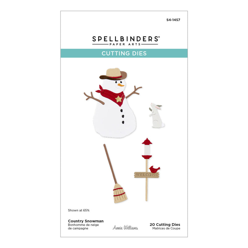 Spellbinders Etched Dies - Country Snowman, S4-1457