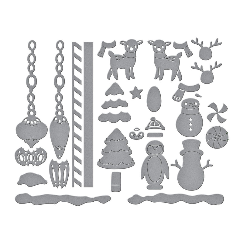 Spellbinders Etched Dies - Cuckoo Cottage Chiming Christmas, S4-1464