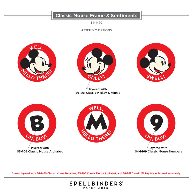 Spellbinders Etched Die Set - Frame & Sentiments, S4-1470