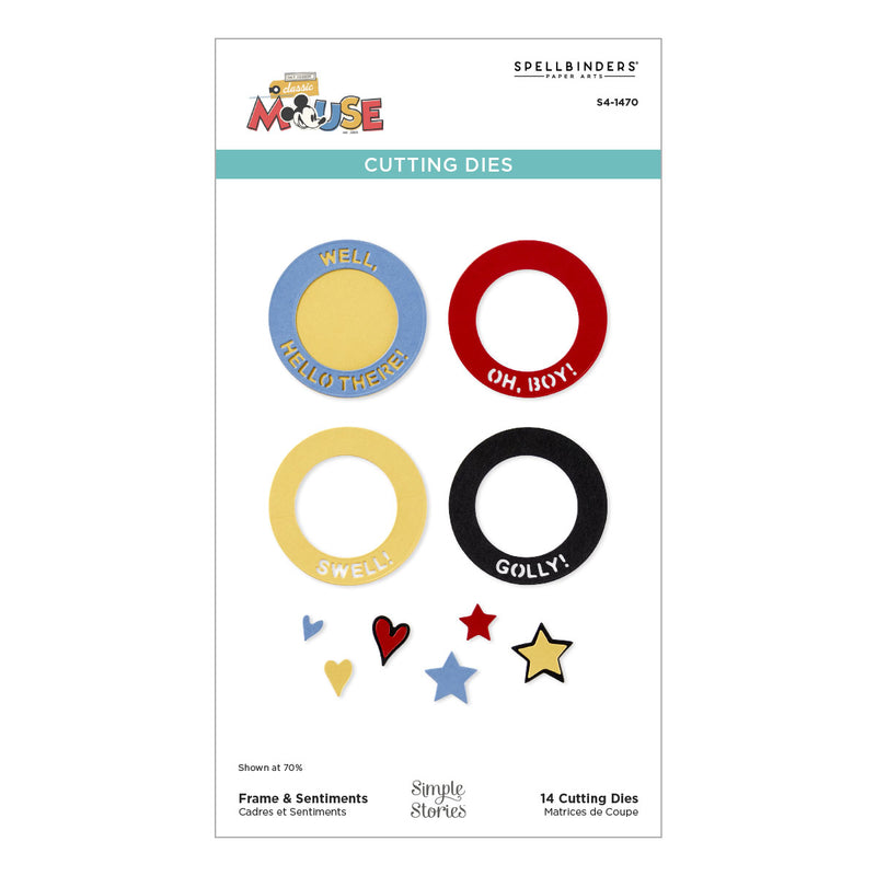 Spellbinders Etched Die Set - Frame & Sentiments, S4-1470