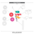 Spellbinders Etched Die Set - Flags & Banners, S4-1471