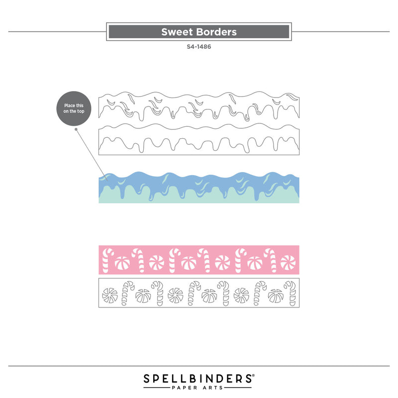 Spellbinders Etched Dies Candy Christmas - Sweet Borders, S4-1486