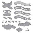 Spellbinders Etched Dies Candy Christmas - Gingerbread Plane & Banners, S4-1489