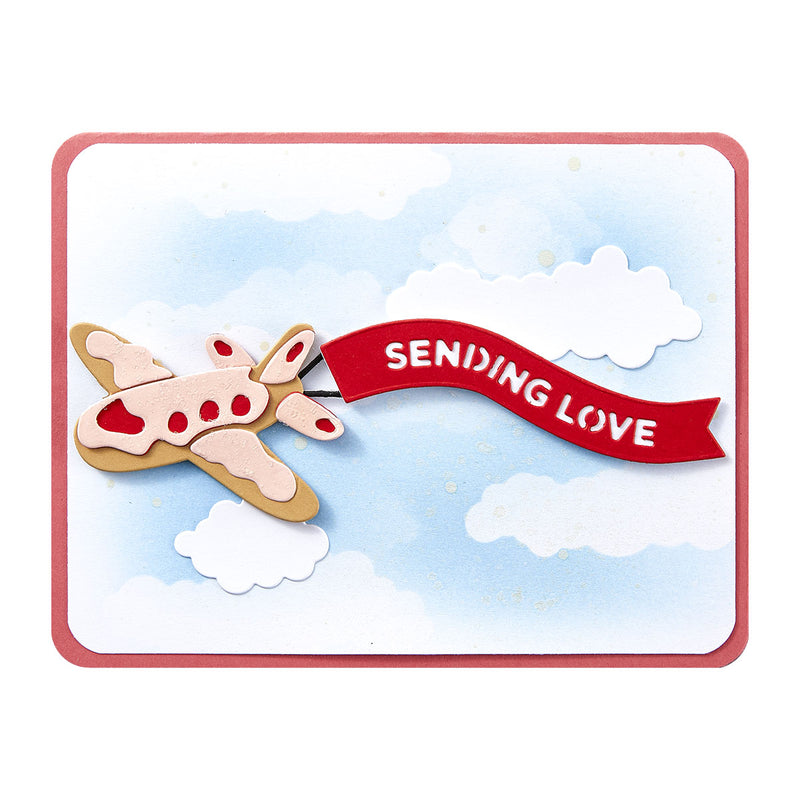 Spellbinders Etched Dies Candy Christmas - Gingerbread Plane & Banners, S4-1489