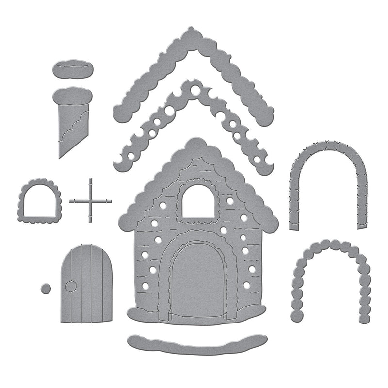 Spellbinders Etched Dies Candy Christmas - Gingerbread House, S4-1492