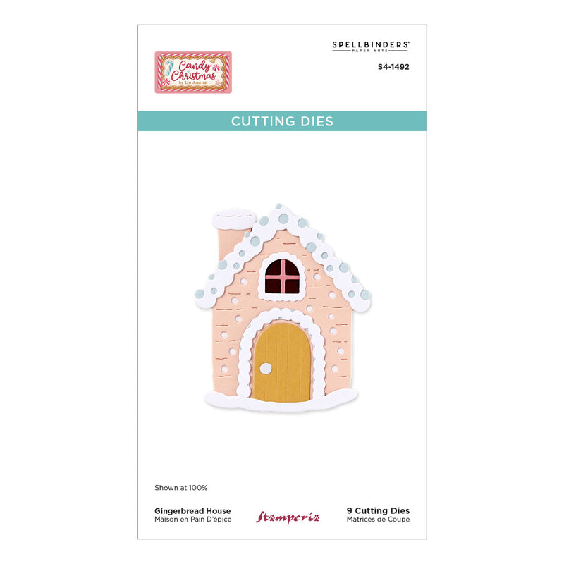 Spellbinders Etched Dies Candy Christmas - Gingerbread House, S4-1492