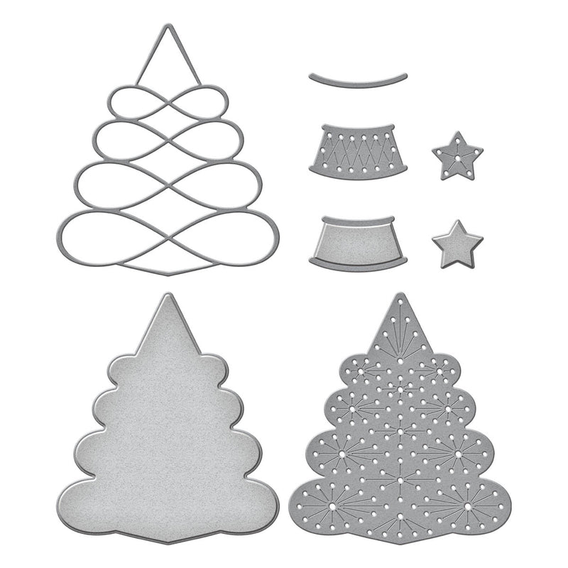 Spellbinders Etched Dies - Stitched Christmas Tree, S5-596