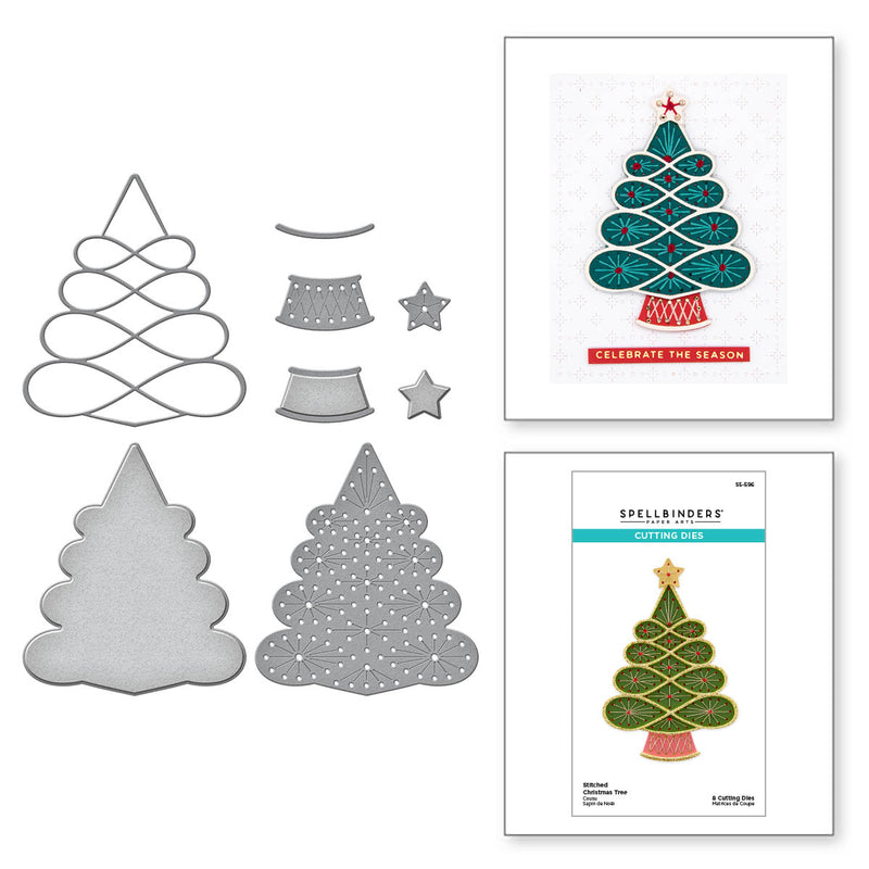 Spellbinders Etched Dies - Stitched Christmas Tree, S5-596