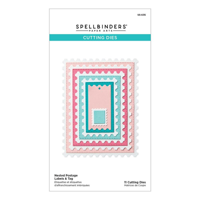 Spellbinders Etched Die Set - Nested Postage & Tag, S5-635