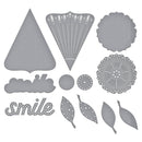 Spellbinders Etched Dies - Stitched Petal Bloom, S5-637