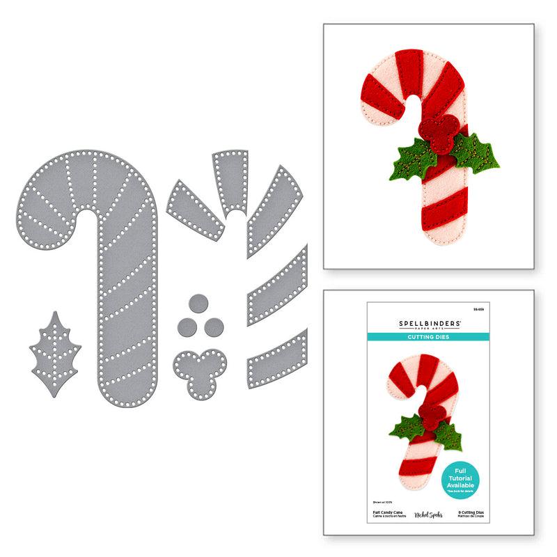 Spellbinders Etched Die Set - Felt Candy Cane, S5-659 by: Nichol Spohr