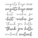 Spellbinders Etched Die Set - Vivid Script Sentiments, S5-679