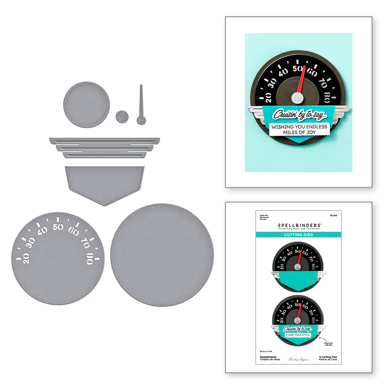 Spellbinders Etched Die Set - Speedometer, S5-689 by Mindy Eggen