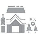 Spellbinders Etched Dies - Country Christmas Barn, S5-693