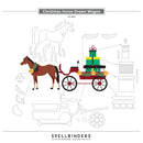 Spellbinders Etched Dies - Christmas Horse-Drawn Wagon, S5-694