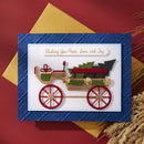 Spellbinders Etched Dies - Christmas Horse-Drawn Wagon, S5-694