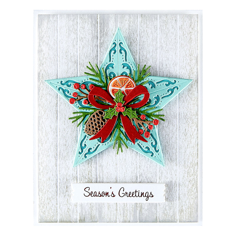 Spellbinders Etched Dies - Barn Star Wreath, S5-700