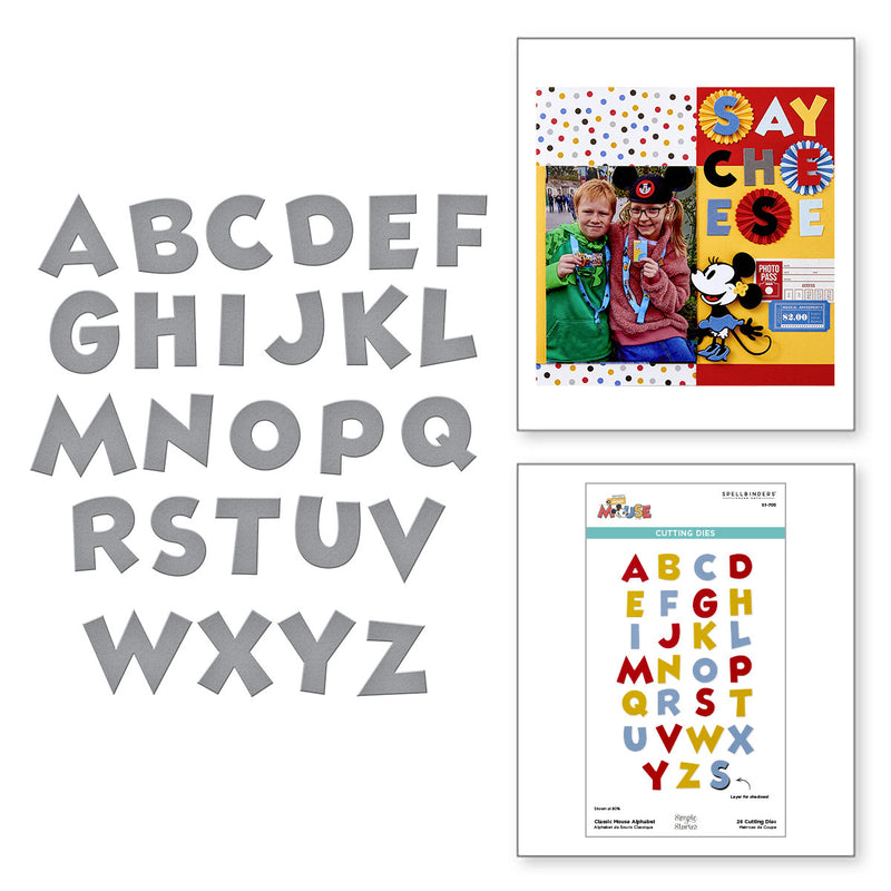 Spellbinders Die Bundle - Say Cheese Classic Mouse Alphabet & Numbers, BD-0968
