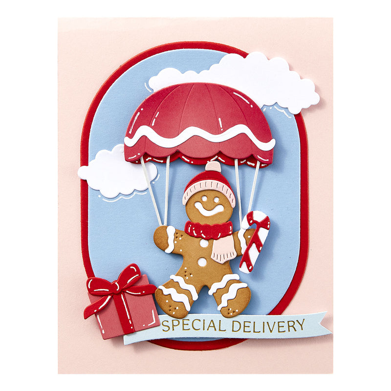 Spellbinders Etched Dies Candy Christmas - Gingerbread Delivery, S5-713