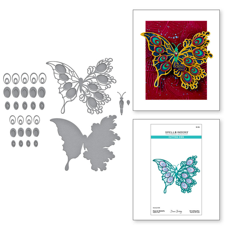 Spellbinders Etched Dies - Peacock Butterfly, S6-238 by Dawn Bibby