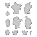 Spellbinders Stamp & Die Bundle - Sketched Santas, BD-0887 by Simon Hurley