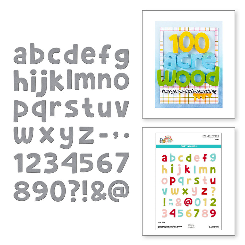 Spellbinders Etched Die Set - Pooh's Alphabet, Numbers and More, S6-249