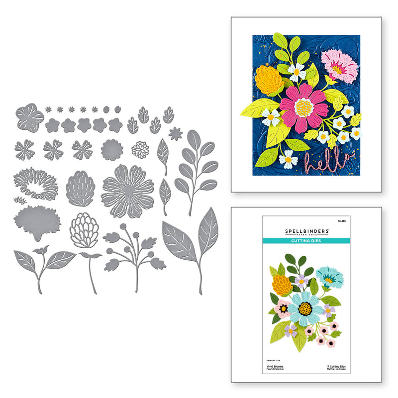 Spellbinders Etched Die Set - Vivid Blooms, S6-250