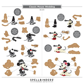 Spellbinders Etched Dies - Classic Mouse Wedding, S6-270
