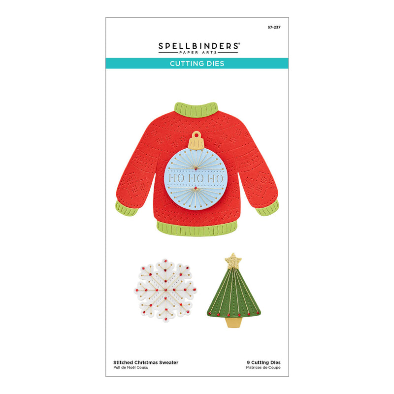 Spellbinders Etched Dies - Stitched Christmas Sweater, S7-237