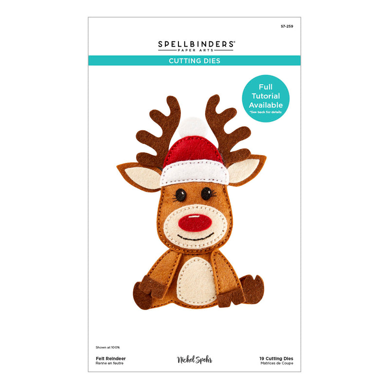 Spellbinders Etched Die Set - Felt Reindeer, S7-259 by: Nichol Spohr