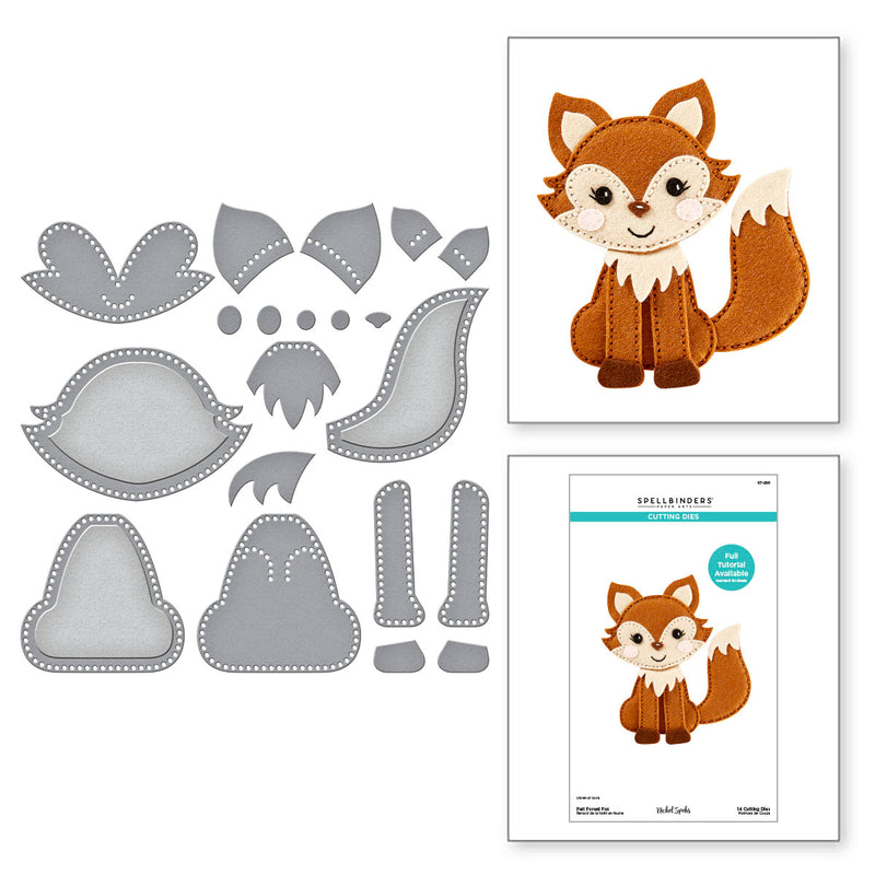 Spellbinders Etched Die Set - Felt Forest Fox, S7-260 by: Nichol Spohr