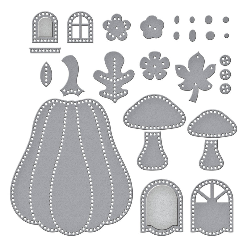 Spellbinders Etched Die Set - Felt Pumpkin Lane House, S7-261 by: Nichol Spohr