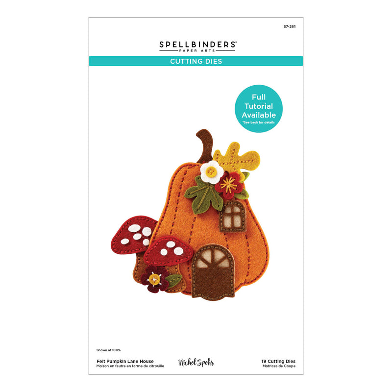 Spellbinders Etched Die Set - Felt Pumpkin Lane House, S7-261 by: Nichol Spohr