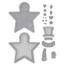 Spellbinders Etched Die Set - Felt Snowman Star, S7-262 by: Nichol Spohr