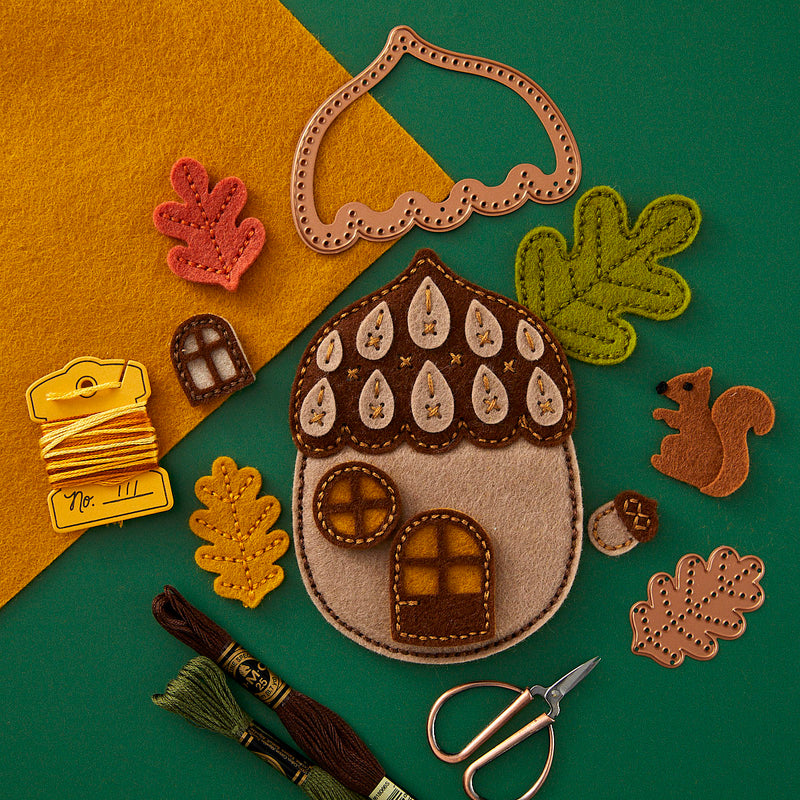 Spellbinders Etched Die Set - Felt Autumn Acorn House, S7-263 by: Nichol Spohr