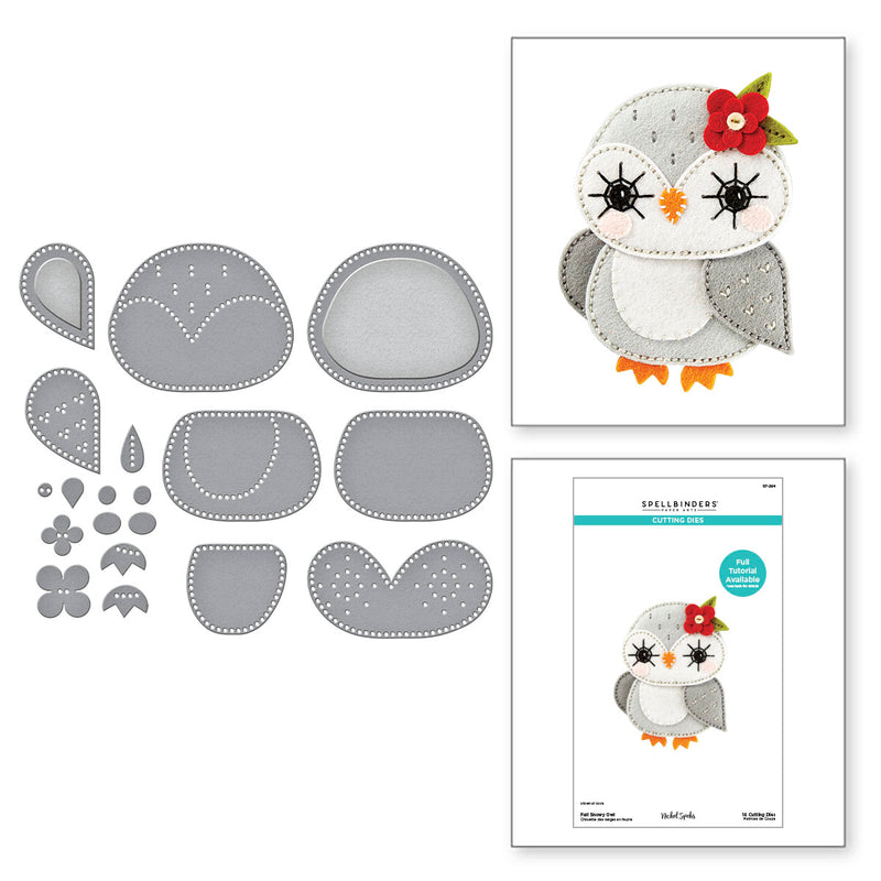 Spellbinders Etched Die Set - Felt Snowy Owl, S7-264 by: Nichol Spohr