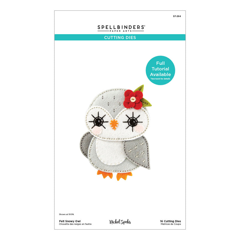 Spellbinders Etched Die Set - Felt Snowy Owl, S7-264 by: Nichol Spohr