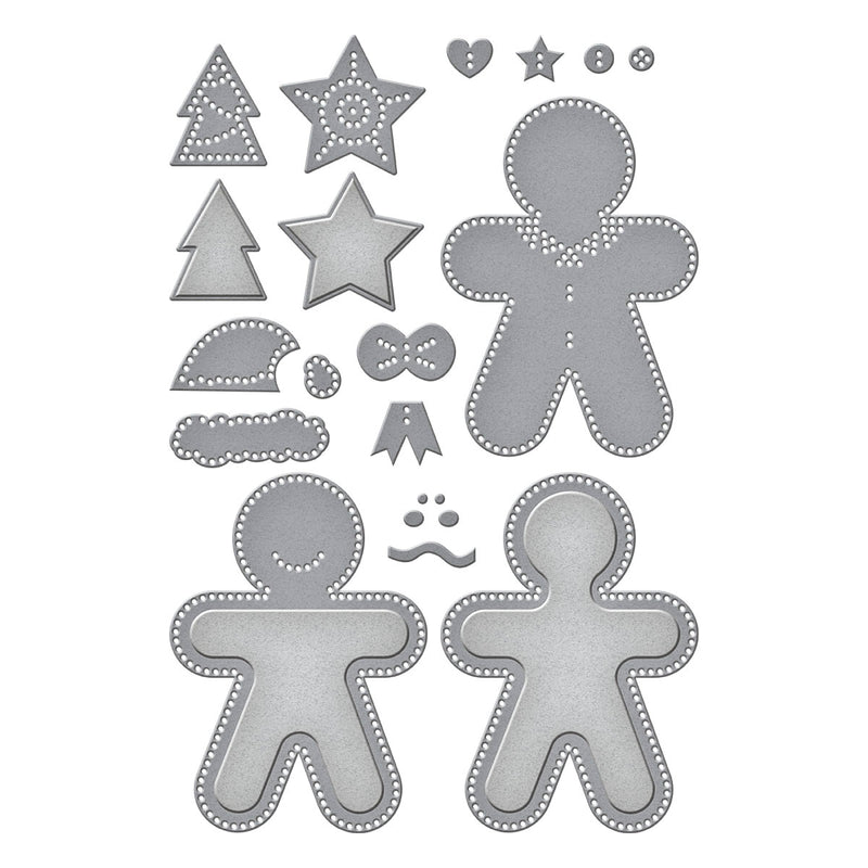 Spellbinders Etched Die Set - Felt Gingerbread Boy & Girl, S7-265 by: Nichol Spohr