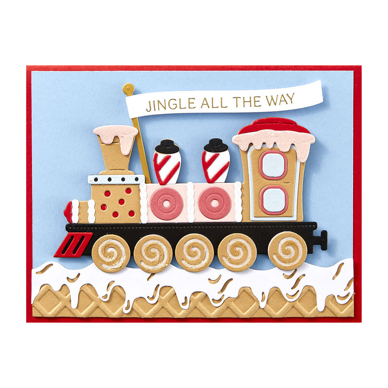 Spellbinders Etched Dies Candy Christmas - Gingerbread Train, S7-280