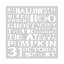 Hero Arts Layering Stencils - Halloween Words, SA288