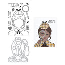 Hero Arts Case Closed Stamp & Cut Set - Miss Detective, SB507